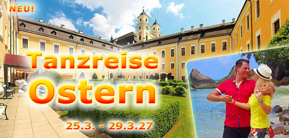 Oster- Tanzreise im Schloss mit Tanzball von 25.3. - 29.3.27 mit ROYALDANCE Tanzreisen