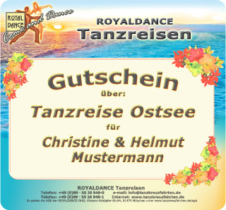 Tanzen schenken mit einem ROYALDANCE Gutschein